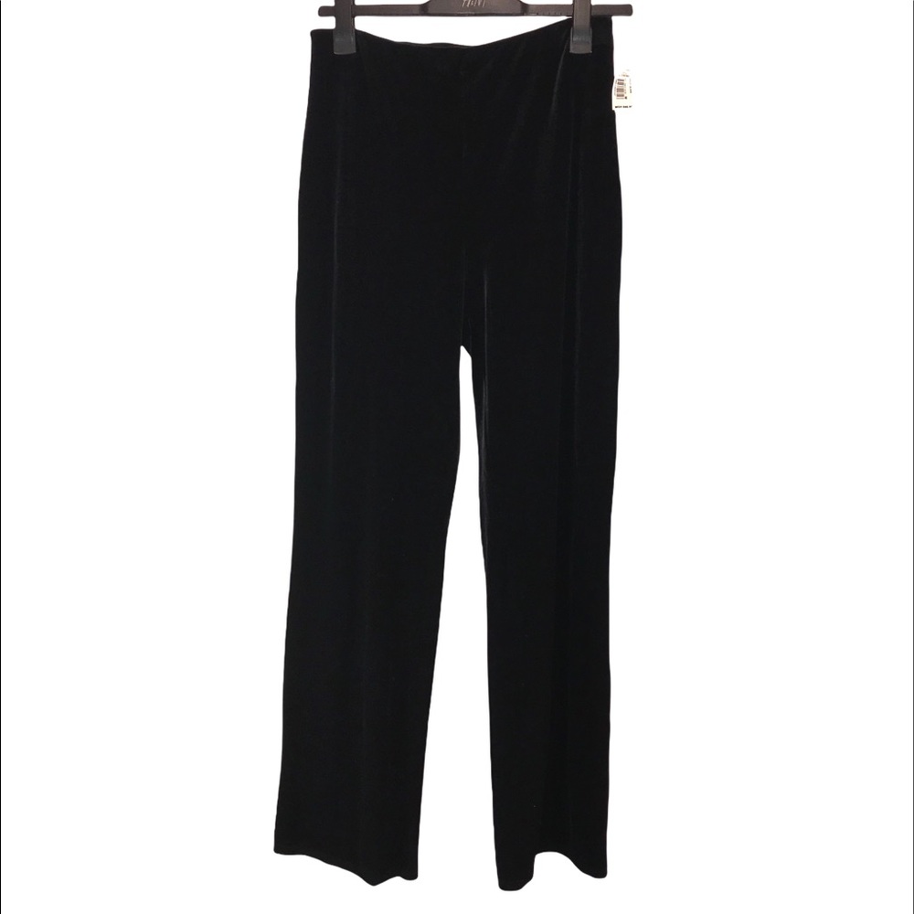 NWT Max Studio Black Velvety Velour Pants